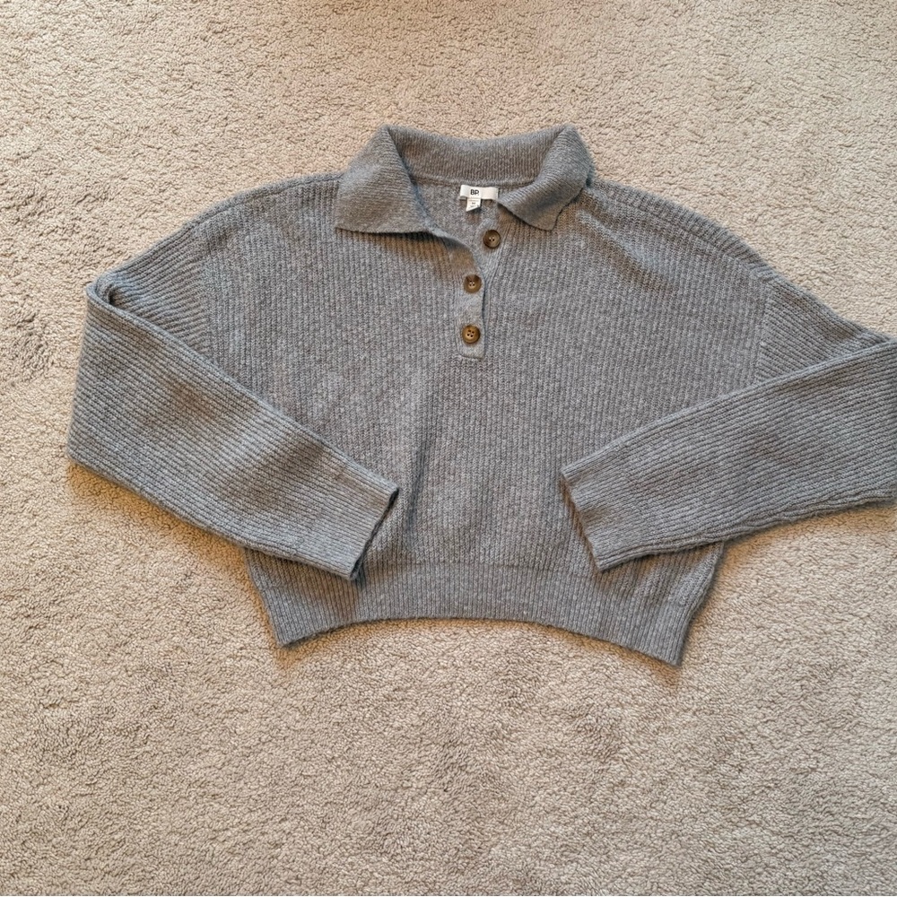 BP Gray Ribbed Sweater